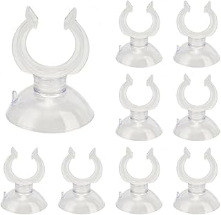 YFFSFDC キスゴム 吸盤クリップ 10個セット 多サイズ 水槽 エアチューブホルダー エアチューブ/ホース/ヒーター管 固定用(17×30mm) | アクアリウム 水族館 水槽用品 透明色