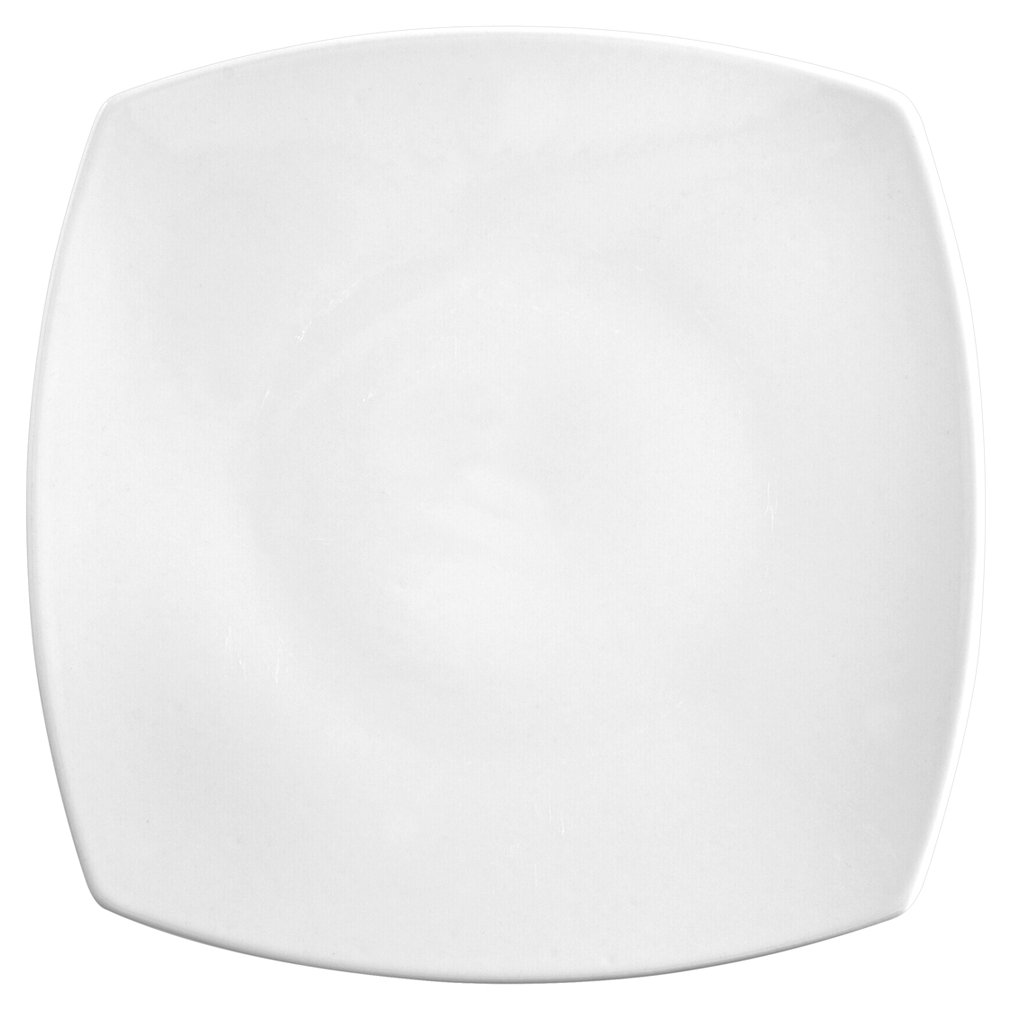 Saturnia Bianco Tokio Plan Plate, Porcelain, White, 27 X 27 X 2 Cm