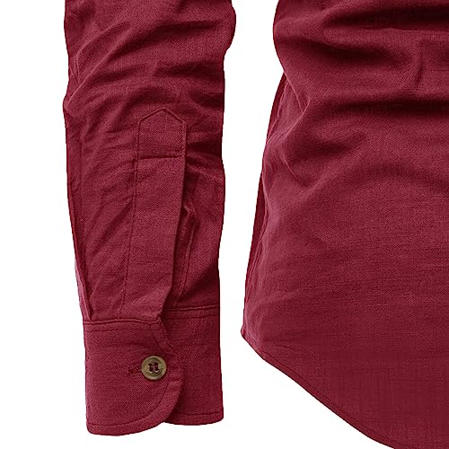 Image of Men's Full Sleeve Beige Color Cotton Blend Spread Slim Fit Shirt Style Kurta for Men and Boys