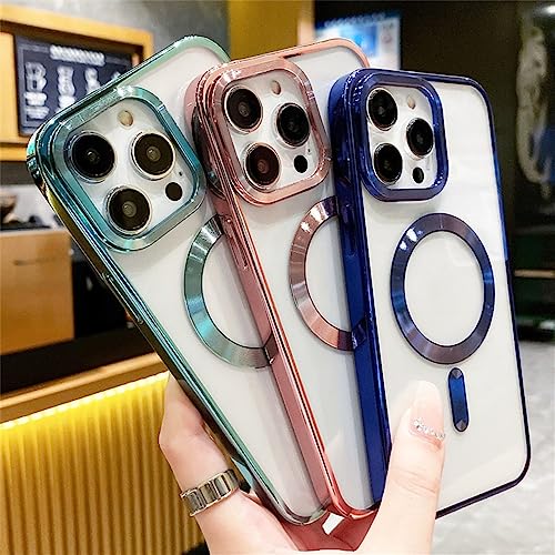 Coque de charge sans fil iPhone 11 Pro magnétique transparente rose - 3