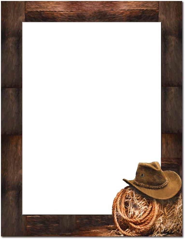 Cowboy Letterhead Letterhead Laser & Inkjet Printer Paper (25 Pack)