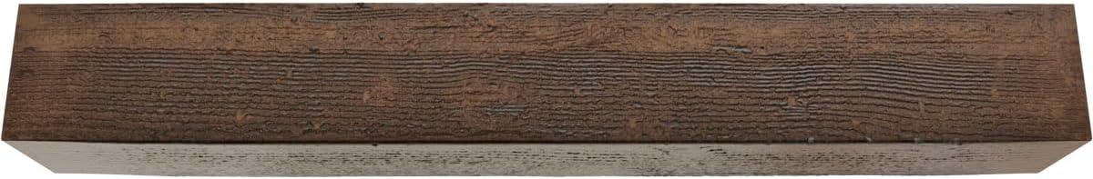 Ekena Millwork BMRS2C0100X100X216ZD 2-Sided Rough Sawn Endurathane Faux Wood Ceiling Beam, 10-in. W x 10-in. H x 18-ft. L, Aged