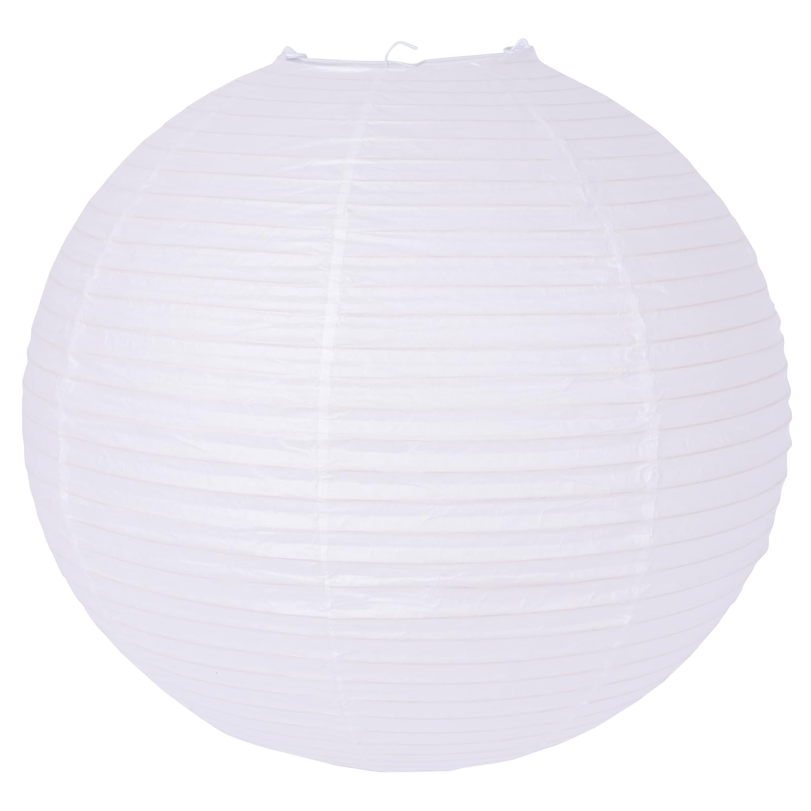 Paper Lampshade Hanging Light Shade 40cm, Premium Oriental Ribbed Japanese Lantern Ceiling Fixture, Classic Plain Ivy Style, Durable Metal Frame with Extra Ribbing Perfect for Pendent Home Lighting