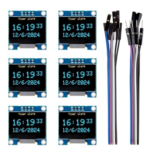 Ya en mundofriki.es: ELEGOO 6x 0,96 Pulgadas OLED Display Screen, Módulo de Pantalla de Visualización con Cable DuPont, Pantallas Compactas y Autoiluminadas Compatible con Arduino y Raspberry