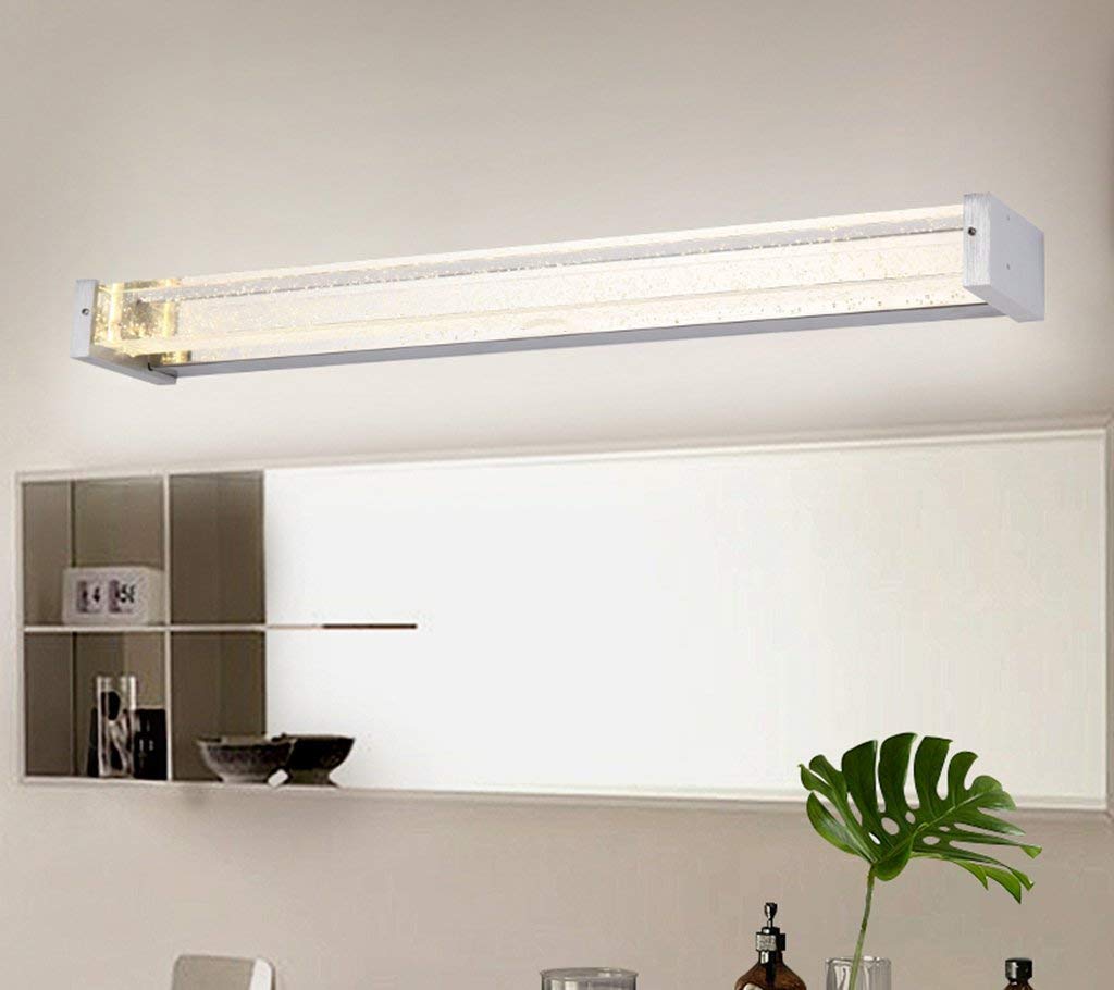 Badspiegel Lampen Spiegel-Front-Lampe Led-Badezimmer-Spiegellampe, Feuchtraum Nebel Kristallwand-Lampen Edelstahl Spiegelschrank Lampe Wandleuchten/60Cm