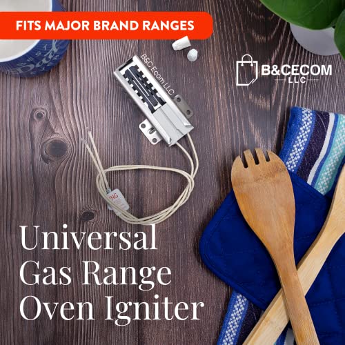 IG9998 Universal Gas Oven Igniter Replacement for Major Brands, Universal Igniter Kit, Gas Stove Igniter & Gas Range Oven Igniter by B&C Ecom LLC