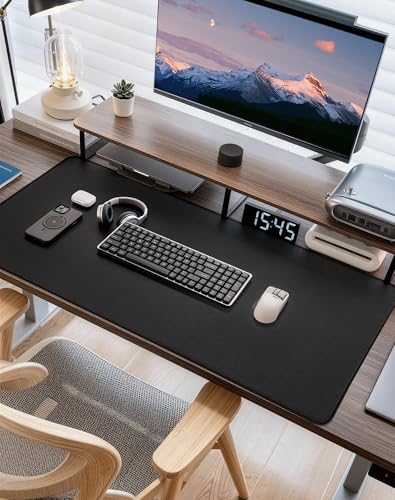 Image of Reniteco Large Gaming Mouse Pad with Durable Stitched Edges, Non-Slip Rubber Base, Big Computer Keyboard Mouse Mat Desk Pad for Home Office Gaming Work, 31.5''x11.8''x0.12'', Black