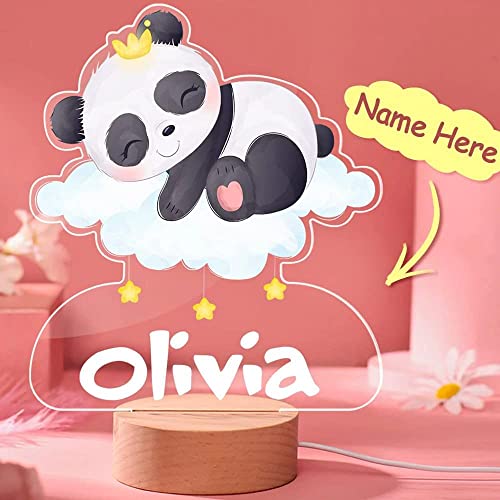 Lámpara de noche infantil VEELU con luz LED y nombre personalizable miniatura 3