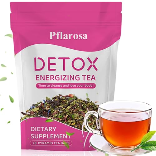 Detox Tee zum Abnehmen – 28 Tage Stoffwechselkur mit Camellia, Ginseng & Löwenzahn – Kräutertee ohne Koffein – Entgiftung & Gewichtsverlust natürlich unterstützen