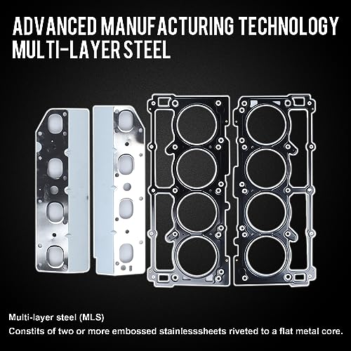 Image of vks Full Cylinder Gasket Set with Kit Head Bolts HS26423PT TCS46169 ES72200 for Dodge Challenger Charger Durango Ram 1500 2500 3500 Grand Cherokee 5.7 L V8