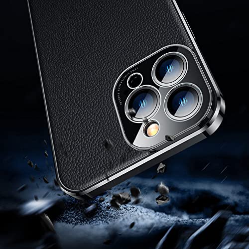 Coque iPhone 13 Pro anti-rayures cuir silicone bleu antichoc - 6