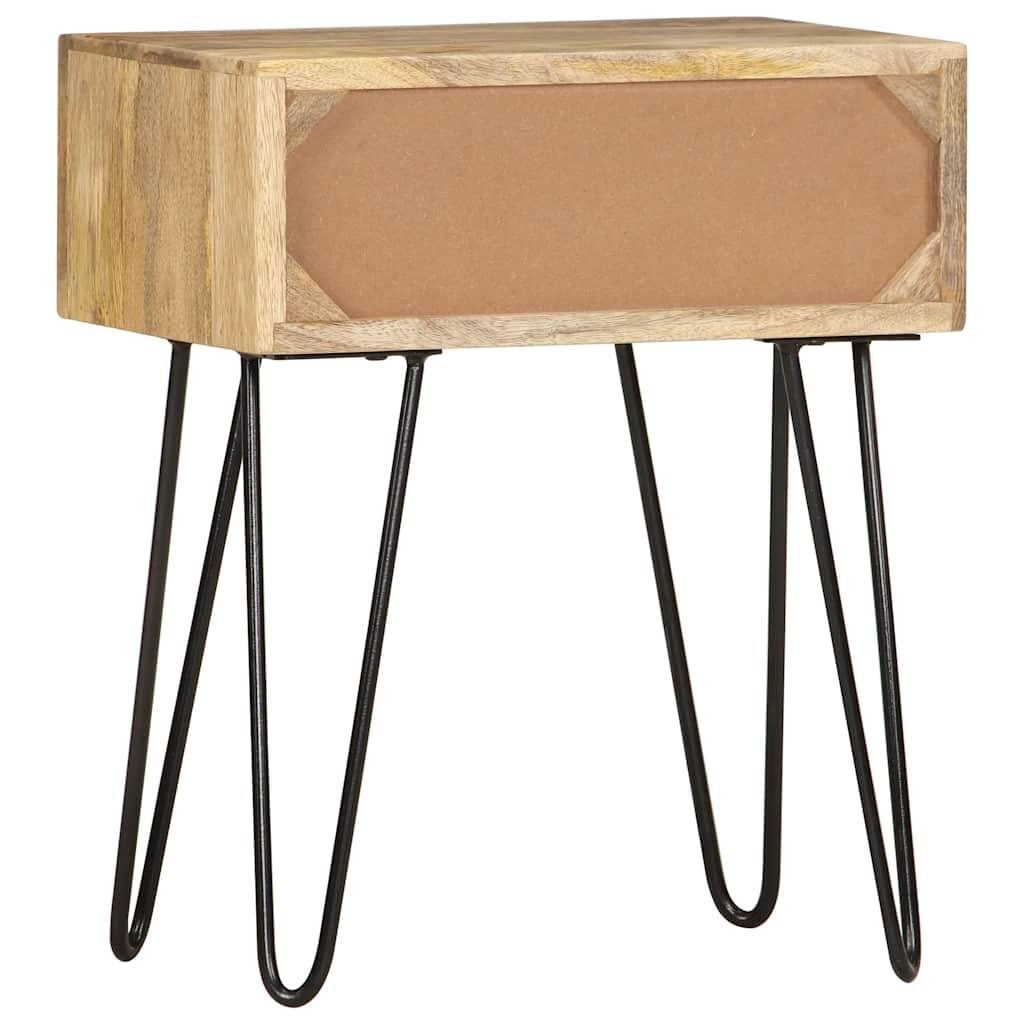 Table de chevet en bois massif de manguier 40 x 30 x 50 cm