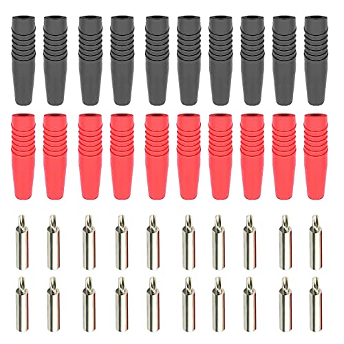 10 pares adaptadores banana 4mm con funda aislante miniatura 1