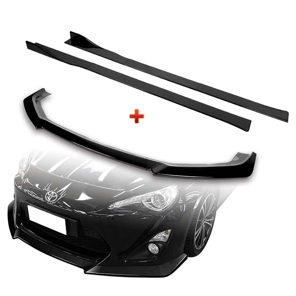 Amazon.com: Q1-TECH, 9-Piece Front Bumper Lip & Side Skirt