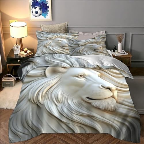 Housse de couette lion de qualité supérieure avec impression 3D King - 6