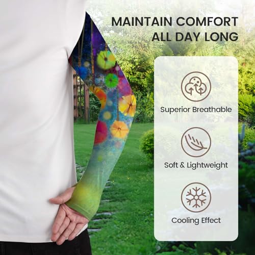 Image of YPHCDO Gardening Sleeves for Women Farm Sun Protection Thorn Proof Cooling Arm Sleeves to Cover Arms for Garden Sports