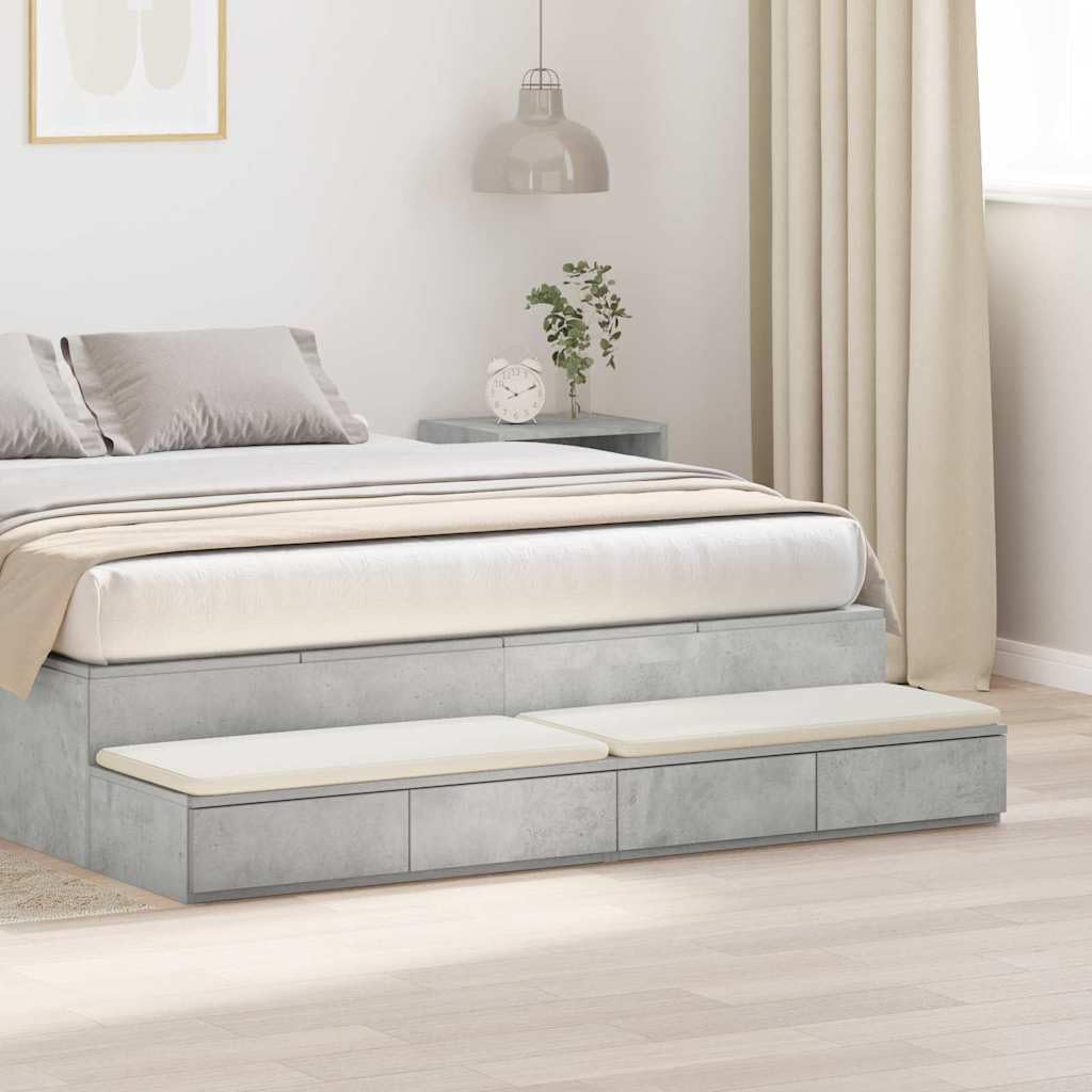 Cajones de cama Gris Concreto: elimine el desorden debajo del somier de forma est&eacute;tica