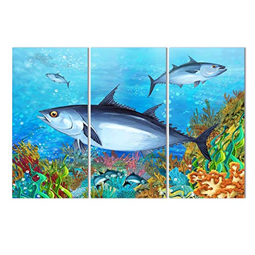 Cadre HD imprimé paysage océan en 3 panneaux pour une décoration murale haut de gamme