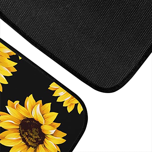 image for BIGCARJOB Sunflower Car Floor Mat,4piece Set Car Interior Rugs with Su