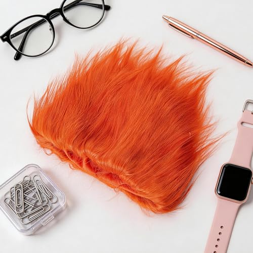Image of Orange Wig Hair Headband Costume Funny Wigs Blue Wigs for Women (Orange, Medium)