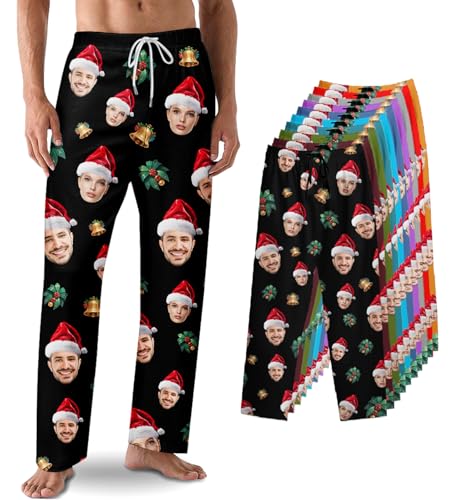 Custom Pajama Pants with Face customized PJ Pants Christmas Valentine gifts for Men Women