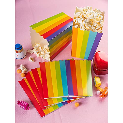 Mini Rainbow Popcorn Party Favor Boxes (100 Pack) #TOP1