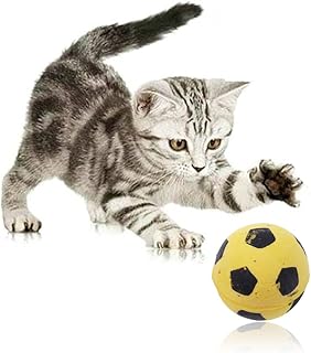 POPETPOP 12 Pcs Pet Toys Sponge Soccer Cat Toys Soccer Ball Toys Football Toys Toy Ball Bite