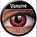 Produktbild Crazy Fun Colour Color Contact Lens lenses Farbig Kontaktlinsen lentille for Halloween XMAS Party Cosplay Red Black (((VAMPIRE))) Rot Schwarz Rouge Noir Vampir Creepy Zombie Cosplay Twilight film movie Dämmerung crépuscule uk