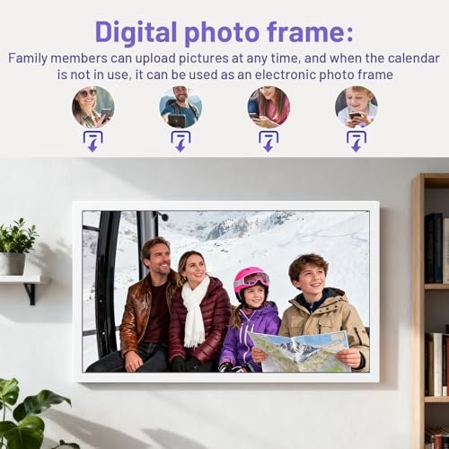 Image of 32 inch Smart Calendar Max, Digital Calendar & Chore Chart, Family Organizer with Interactive Touchscreen Display - Wall Mountable in Portrait or Landscape, Gifts for Women Men