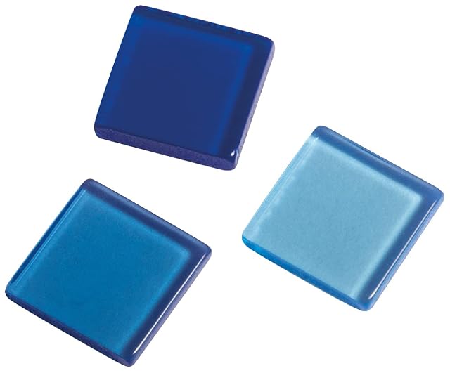 Rayher Teselas para mosaico, tonos azules, 50 g aprox. 205 ud, 1x1 cm, manualidades, 14540374