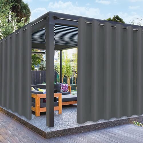 PureFit Outdoor Curtains for Patio Waterproof Weatherproof Outside Curtains