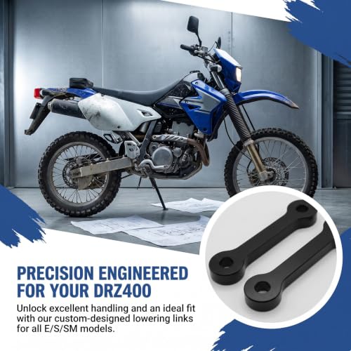 Healeved 1 para łączników obniżających, kompatybilnych z DRZ400/E/S/, drążki łączące zawieszenie tylnego amortyzatora motocyklowego, łącznik obniżający podwozie motocykla terenowego