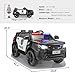 TOBBI Police Car Ride on Electric Car for Kids to Drive Battery Powered Ride-on Toys Cop Cars with Remote Control, Siren, Flashing Lights, Music, Spring Suspension, Carbon Black