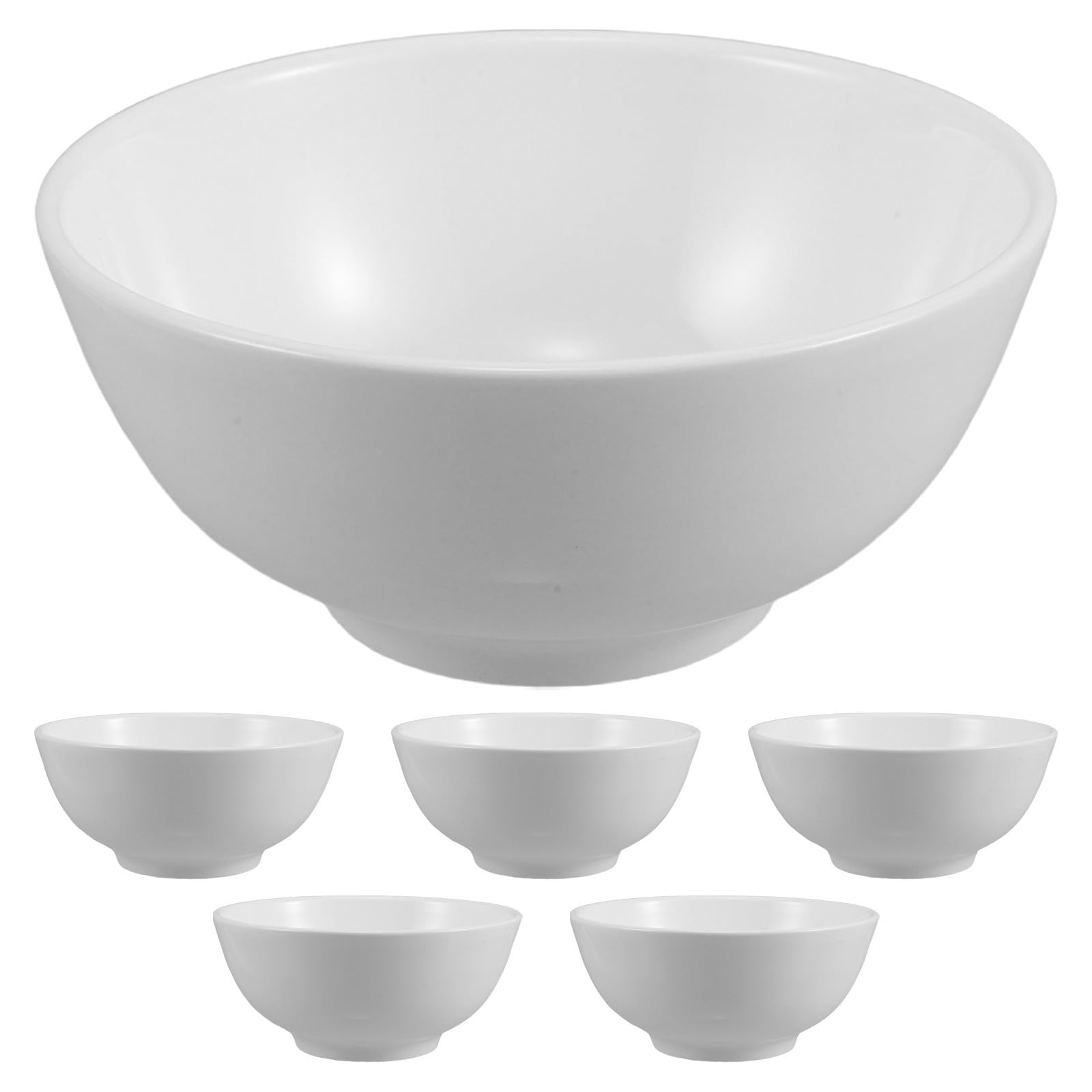 Blanco Cuenco de Cerámica para Cereales y Sopa de 15cm 6 Piezas