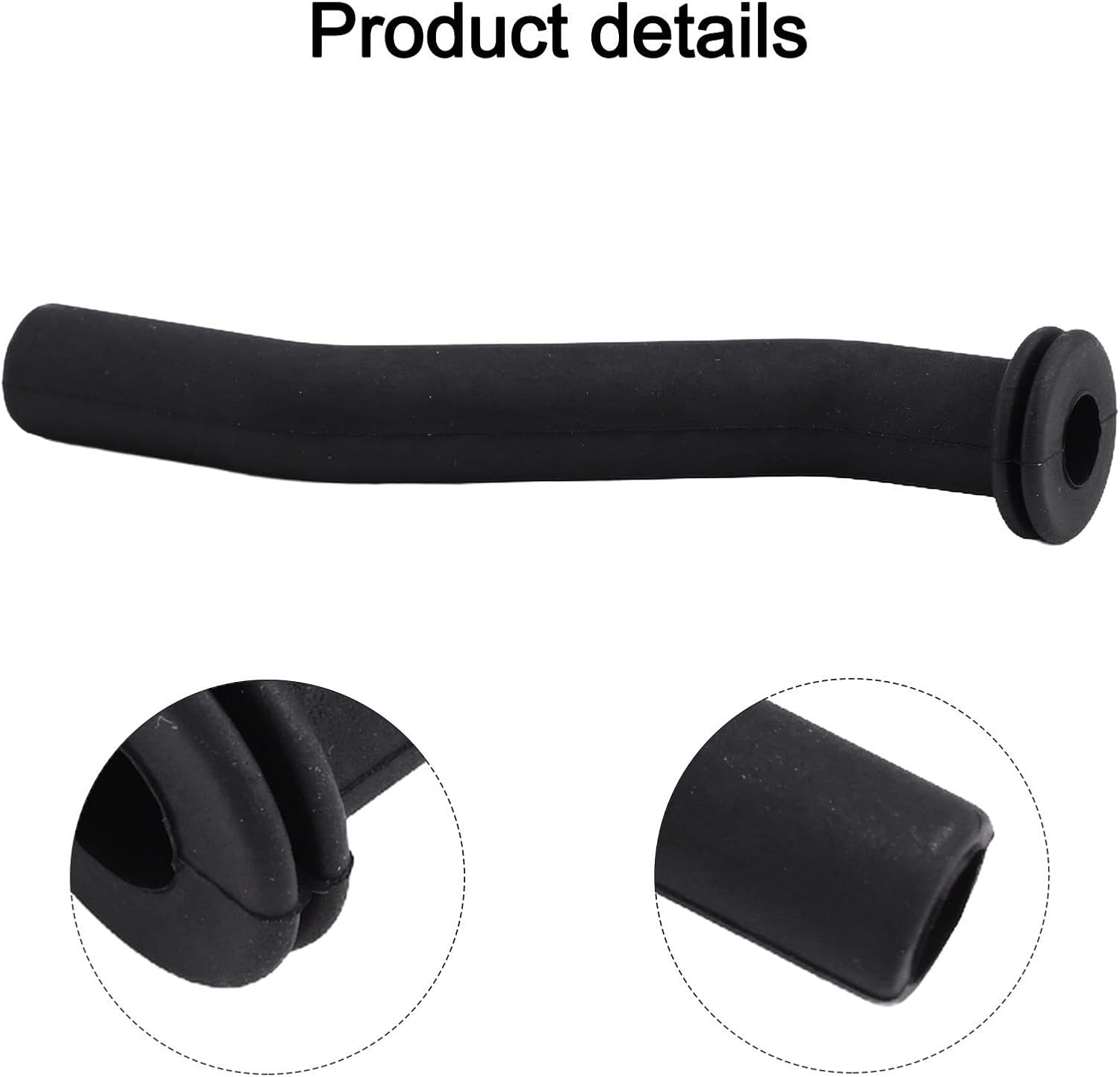 5-Pack Vacuum Hose for Lawn Tractors - Compatible with LA140, LA150, LA155, L118, L120, X146R, Z645, E120–E180, D125–D170 & 100 Series (Rubber, Black)