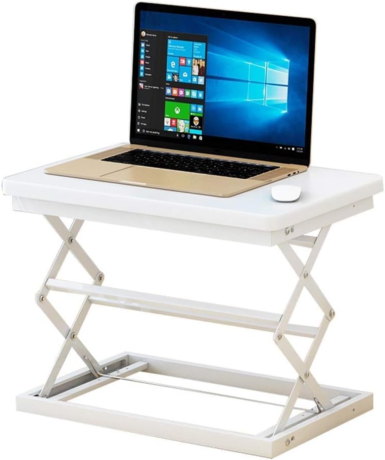 JTKDL Ordenador Mesa elevadora de Altura de pie Ajustable de Escritorio convertidor estación de Trabajo ergonómica Ajustable Equipo de estación de Trabajo móvil - Mesa Plegable Ocio