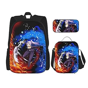 Reïncarnated als een Slime shion Anime Rugzak 3-delige set, rugzak + etui + lunchtas combinatie Geschikt voor mannen…