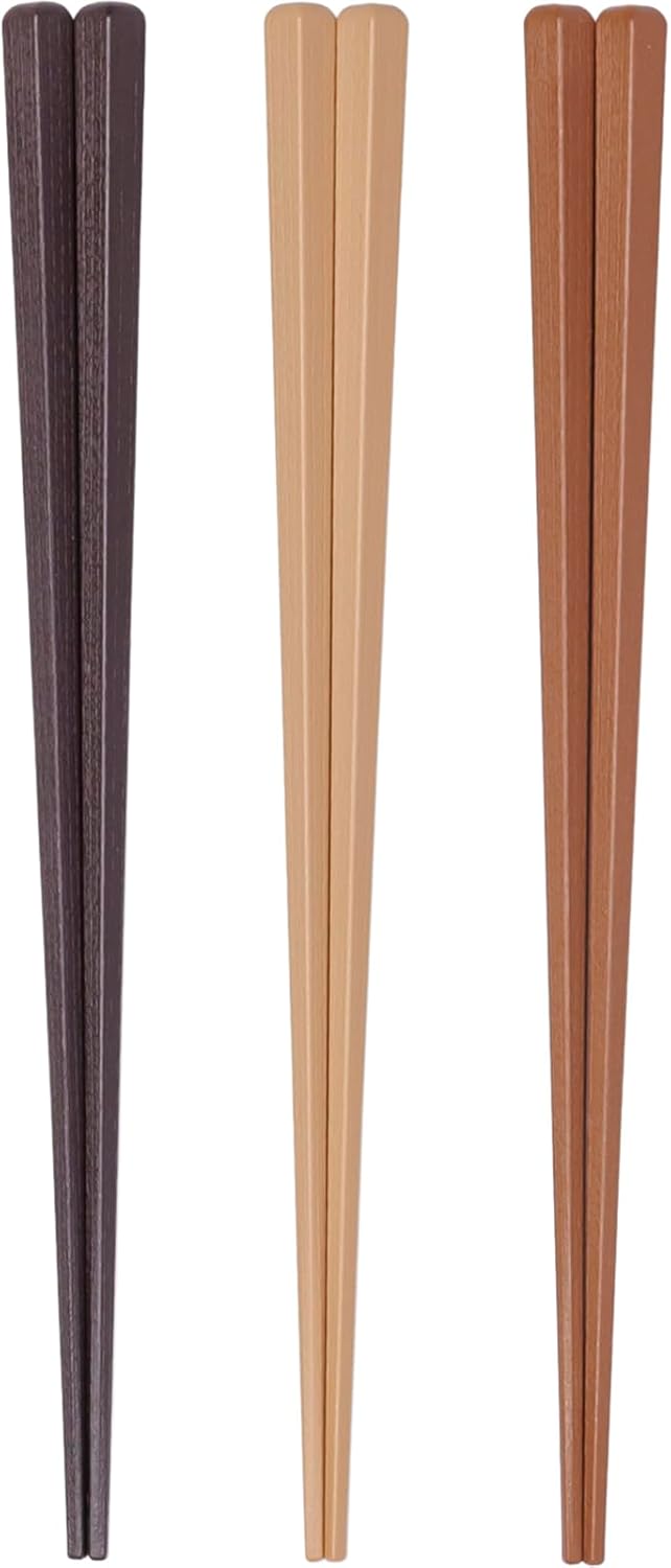 264826 Chopsticks Dishwasher-Safe, 9.1 inches (23 cm), Set of 3 Colors, Resin, Commercial Use, For Visitors, Farthest Angle, Made in Japan