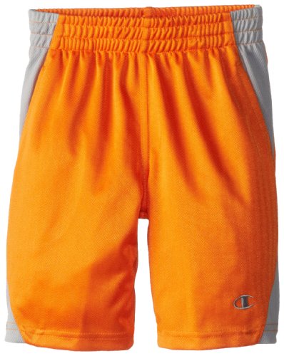 Champion Little Boys' Gym Shorts, Vibrant Orange/Shark, 5