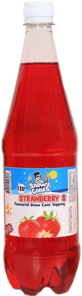 Snowycones | Syrup for Snow Cones and Shaved Ice | Not Slush | Flavour Syrup (Strawberry)