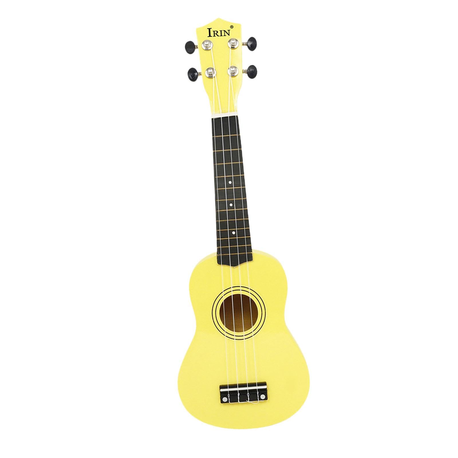 Ukulélé pour Débutants, Instrument de Musique pour Enfants, Mini-guitare à 4 Cordes pour Développer Les Compétences Musicales Des Bébés D'âge Prés, jaune