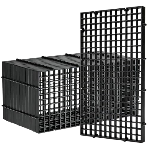 Lot de 12 séparateurs d'aquarium - 30 x 15 cm - En plastique - Avec 24 clips - Plaque de grille d'aquarium haute densité - Séparateur d'aquarium pour la...