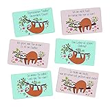 Maße je Magnet: 8,5 x 5,4 cm 30er Set Magnet ~ Faultier ~ Spruch Kühlschrankmagnet Magnetschild Schild Magnete