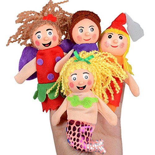 iLH Novelty Finger Puppets,4pcs Finger Puppets Toys for Kids Children,Playtime, Schools,Sleep Shows