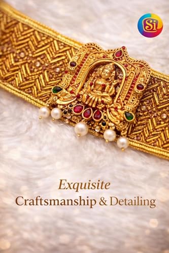Image of Fresh Bite Box Dhaga Ring Original Mirror Work, Adjustable Waist Hip Belt Kamarbandh for Saree, Saree Belt, Gown & Dress, Sontada Patti Vadanam kamarband for Women 01