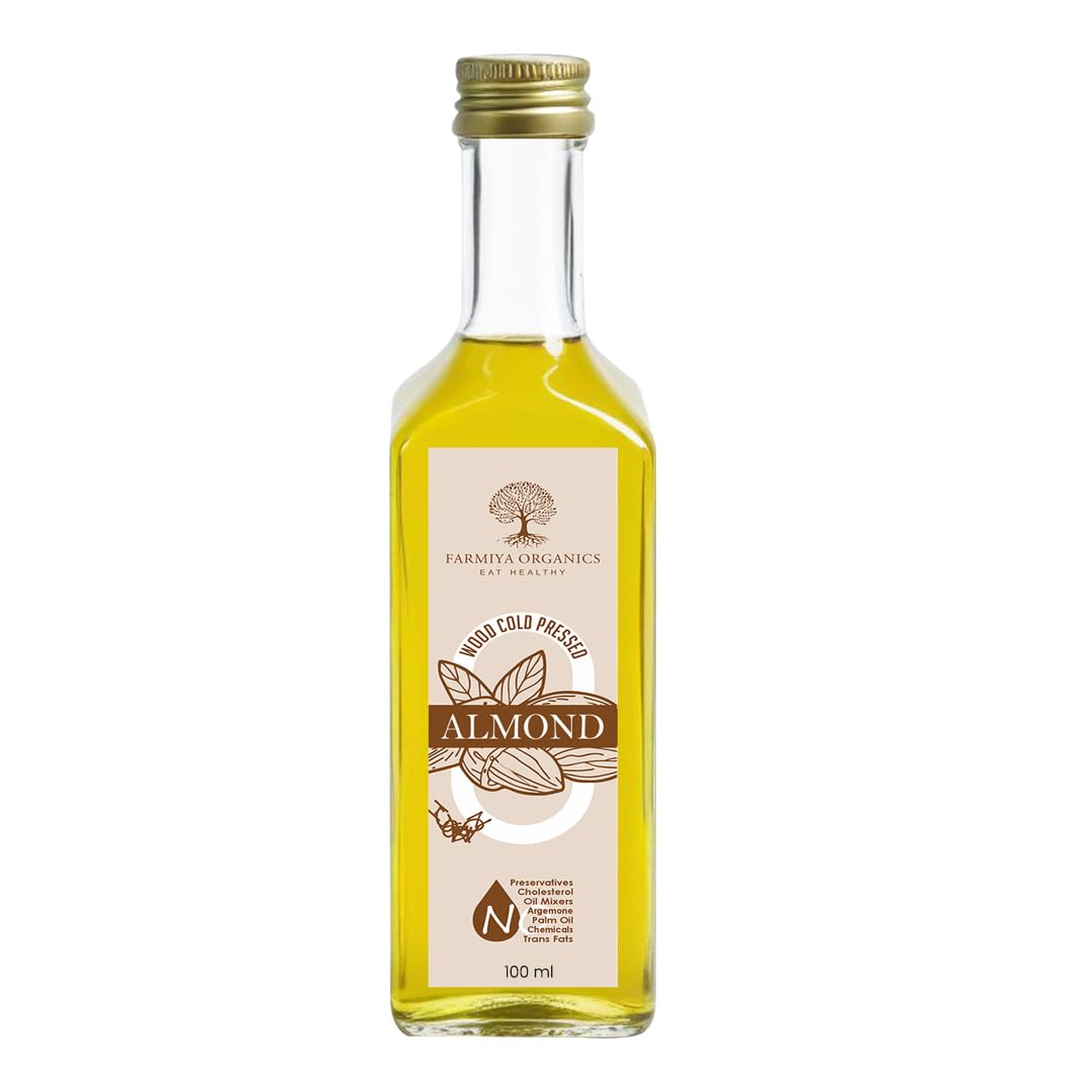 Farmiya organics Pure Sweet Almond Oil 100ml Wood Pressed Badam Oil Rich in Vitamin-E For Healthy Hair & Skin (B0CX8QYDCT) Amazon Price History, Amazon Price Tracker