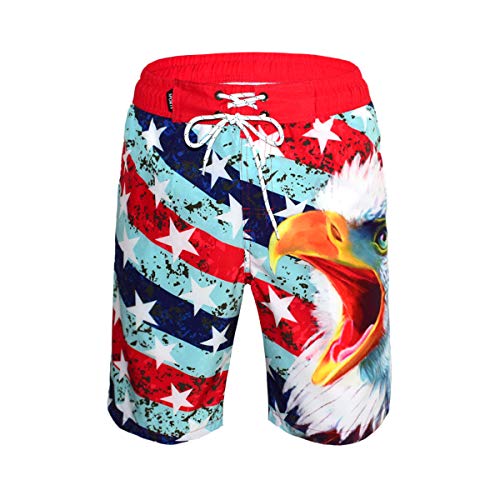 Men's Quick Dry Swim Trunks Beach Shorts with Mesh Lining