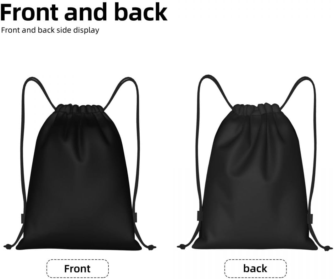 Custom Drawstring Backpacks Bags With Your Logo Bulk String Bag for Gym Travel Black Small Size - Image 5