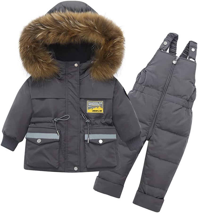 Baby Winter Schneeanzug 2-tlg Set - Daunenjacke Mit Skihose Für Mädchen & Jungen