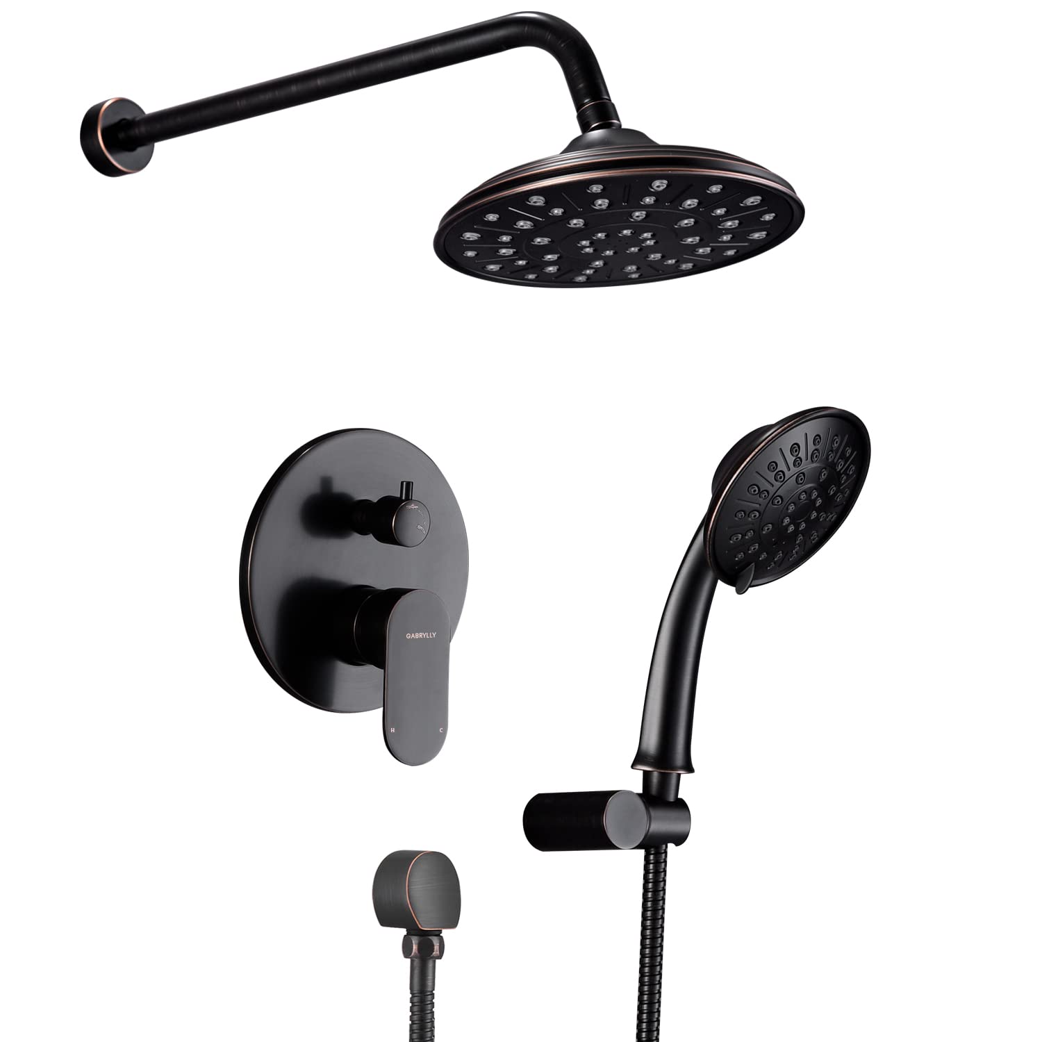 GABRYLLY Shower System, Wall Mounted Shower Faucet Set for Bathroom